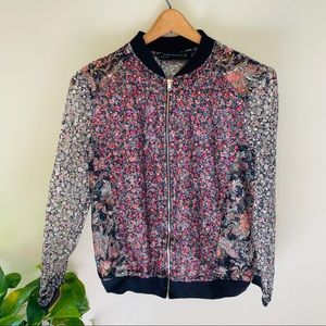 Zara Floral Bomber Jacket